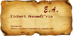 Eichert Annamária névjegykártya